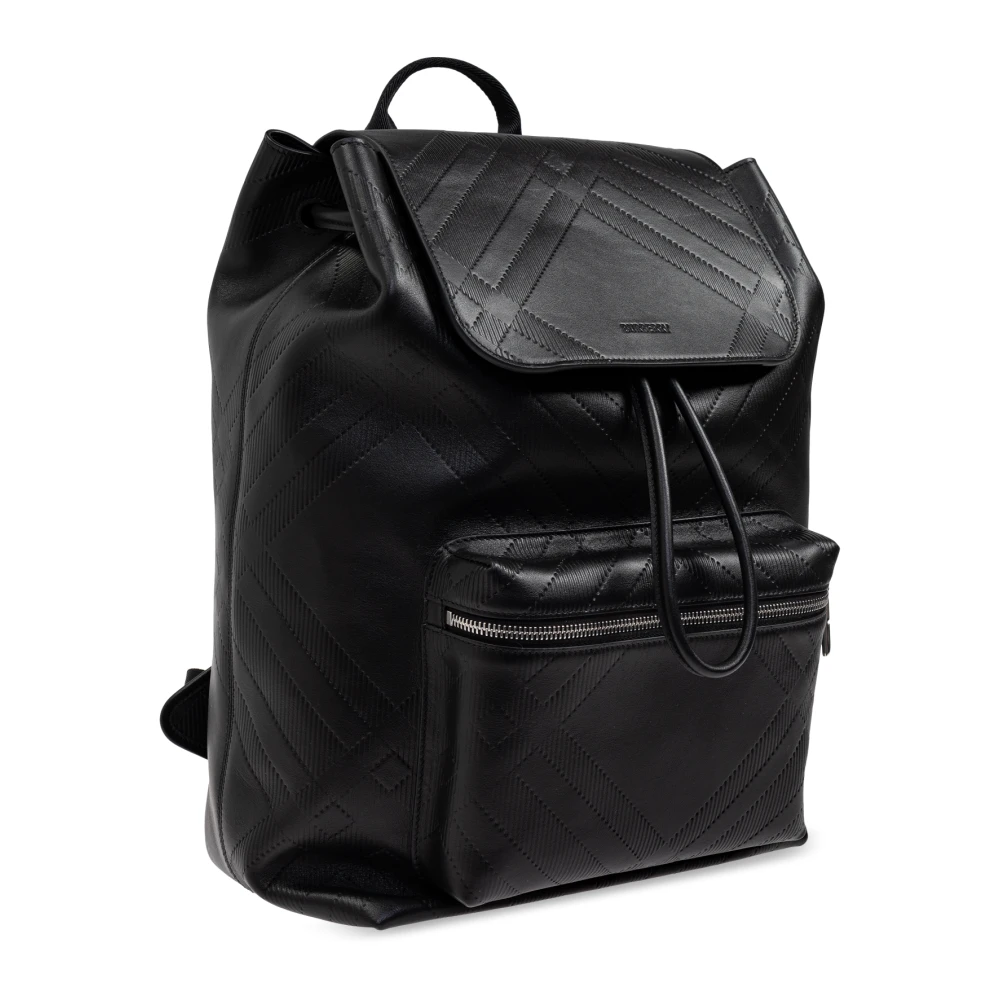 Burberry Leren rugzak Black Heren