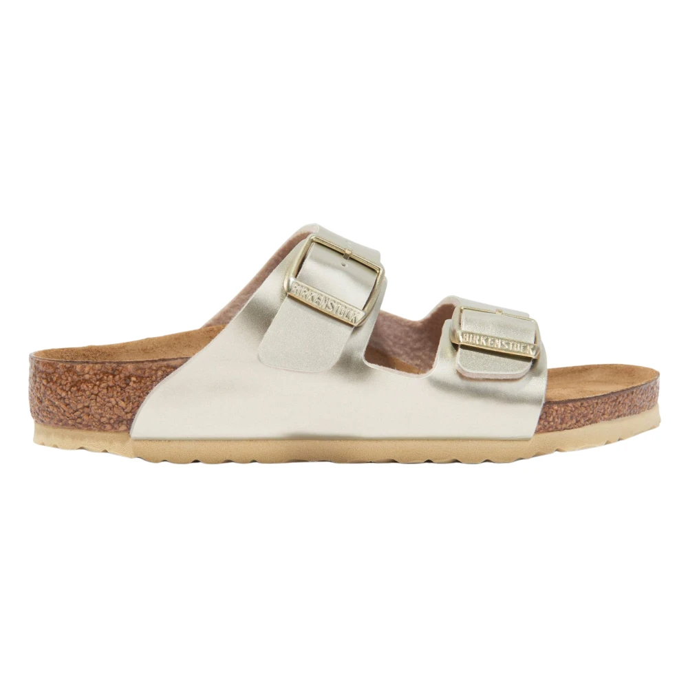 Birkenstock Girls Yellow Kids Sandals, 30 Eu, Gold Metallic Sandals Arizona Style