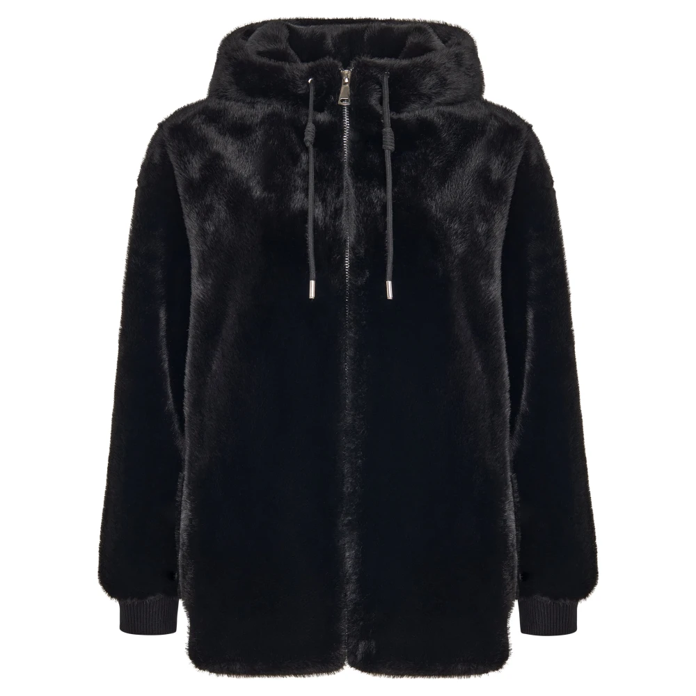 Cesare Gaspari Faux Fur & Shearling Jackets Black Dames