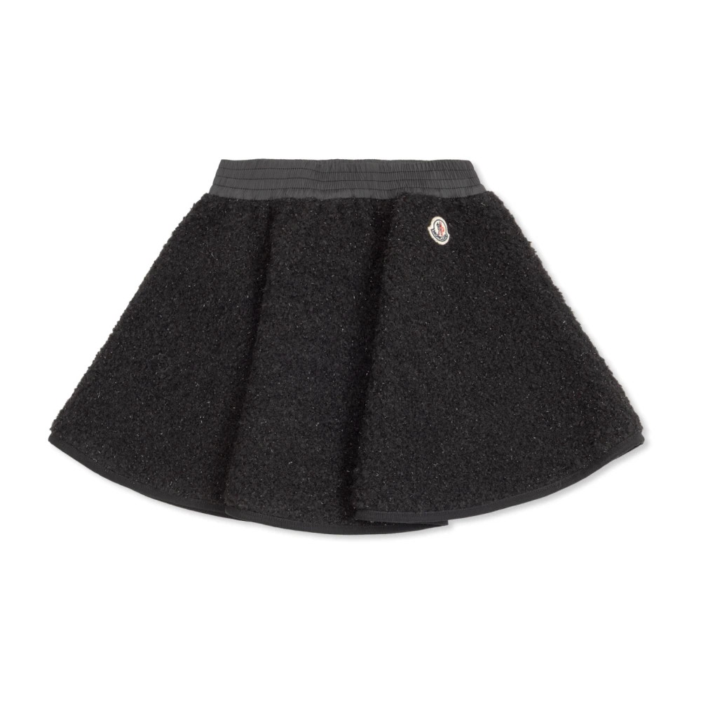 Moncler , Kids Skirts, Unisex, Black, 12 Y, Metallic Teddy Skirt
