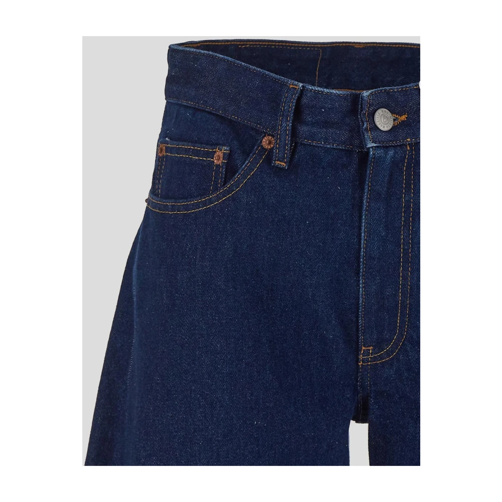 MM6 Maison Margiela Blauwe Wide Leg Jeans met zijzakken Blue Dames