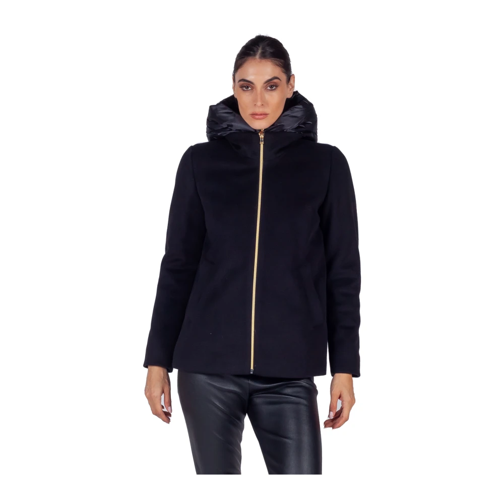 Emme DI Marella Zwart Gewatteerd Voering Vivace Jas Black Dames