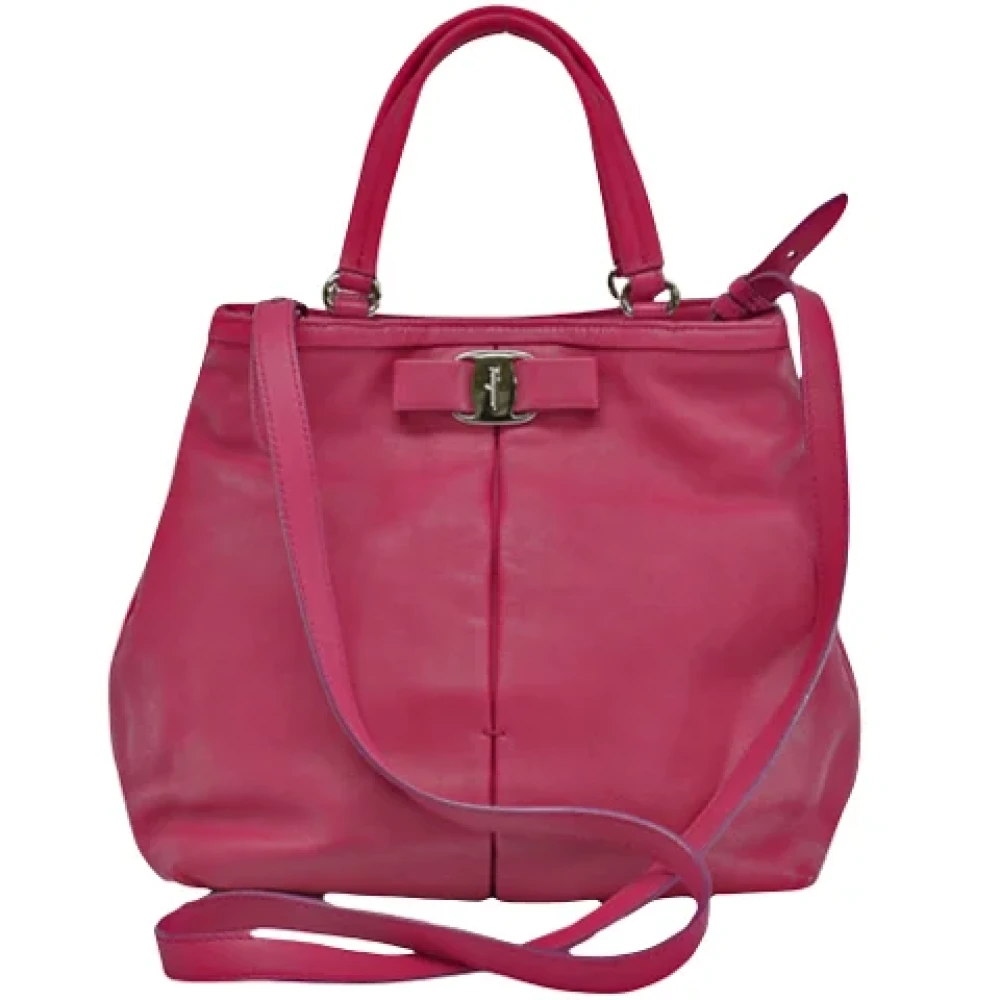 Salvatore Ferragamo Pre-owned Leather handbags Pink Dames