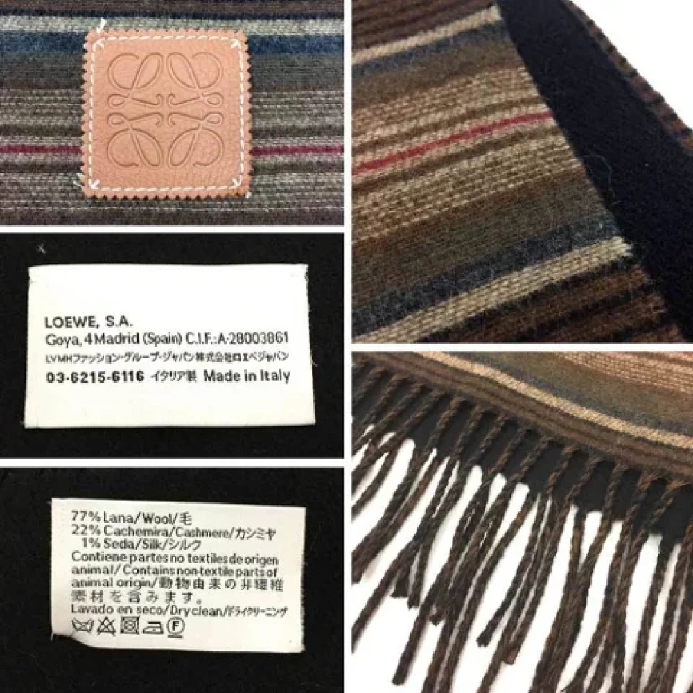 Loewe Pre-owned Leather scarves Brown Dames