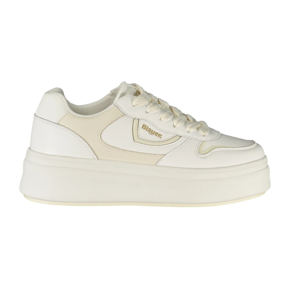 Blauer Women's White Sneakers, 6 Uk, Sports Shoe With Laces