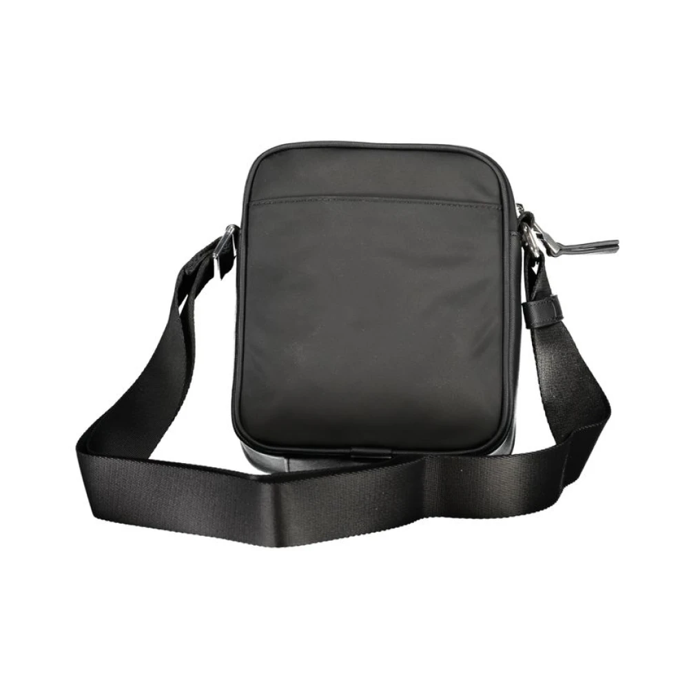 Tommy Hilfiger Zwarte Polyester Schoudertas met Verstelbare Band Black Heren