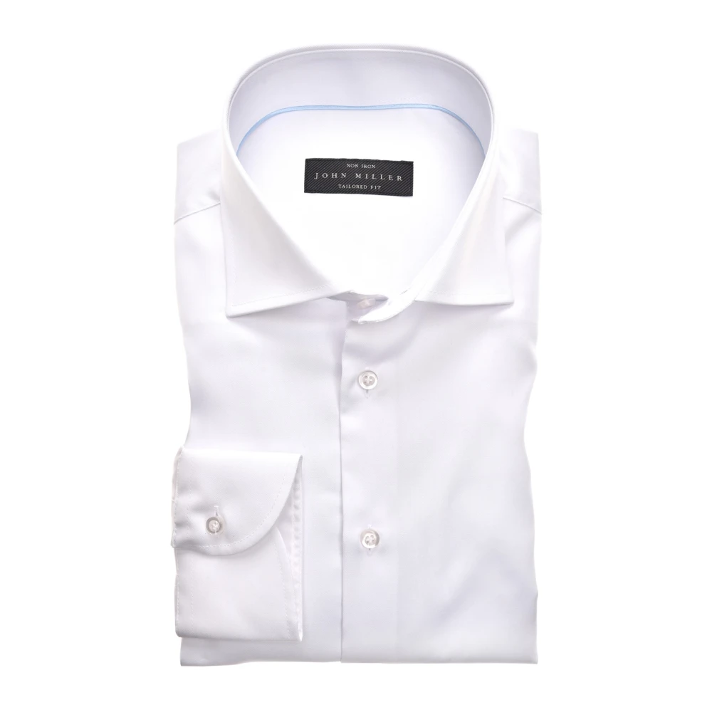 John Miller Witte Business Overhemd Jurk White Heren