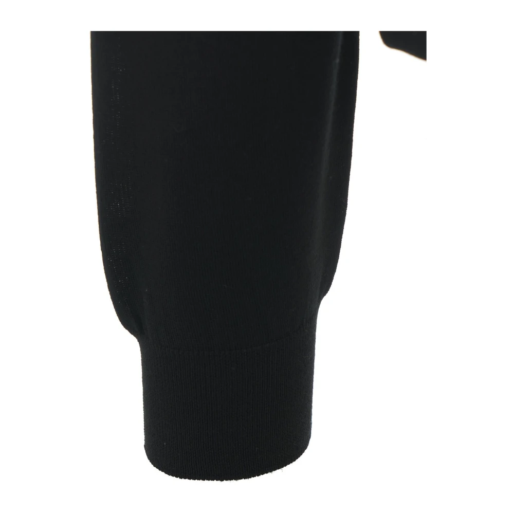 Gender Merino Gebreide Hoge Kraag Trui Black Heren