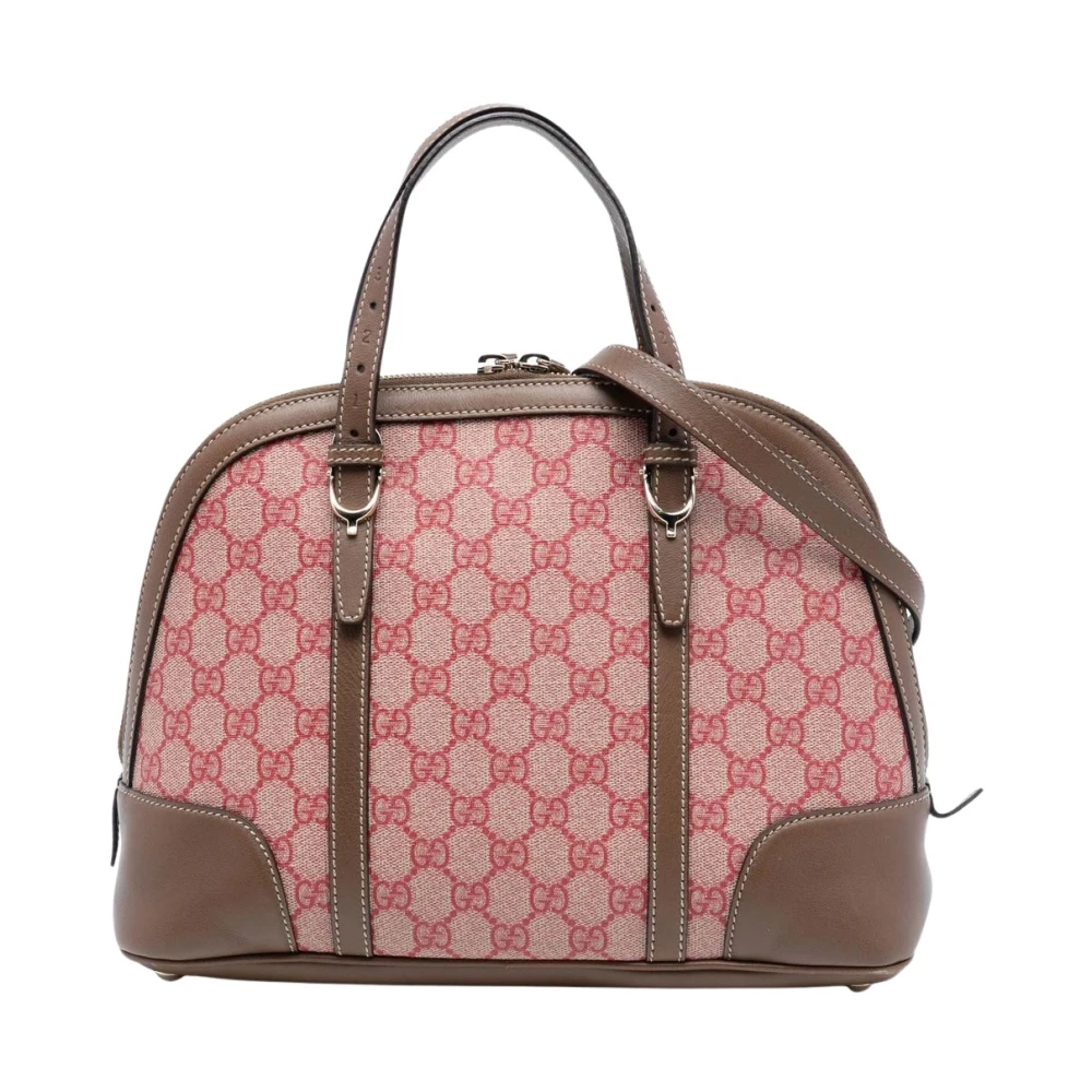 Gucci Vintage Women's Pink Pre-Owned Signature Pattern Tote Bag