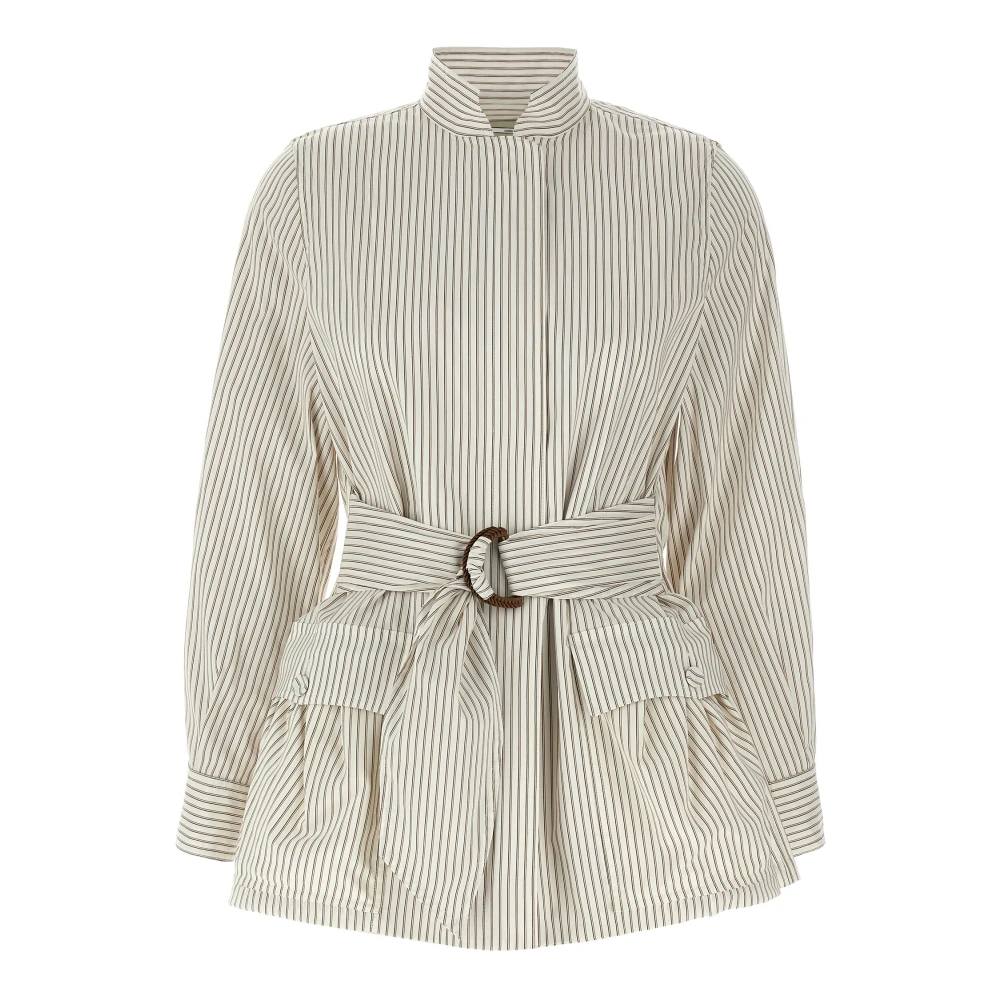 Fendi Women's White Shirts, S, Blouson