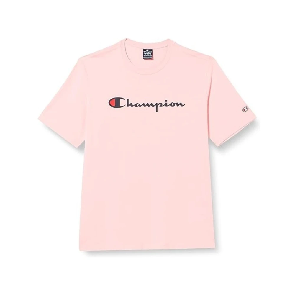 Champion Legacy Logo Tee in Roze Pink Heren