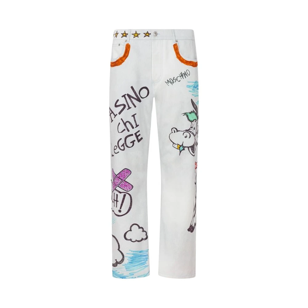 Moschino Herren Multicolor Jeans, Mehrfarbig, Mgröße: