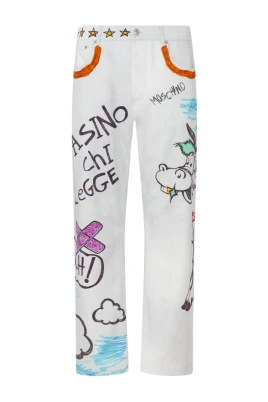 Printed Cotton Bull Trousers