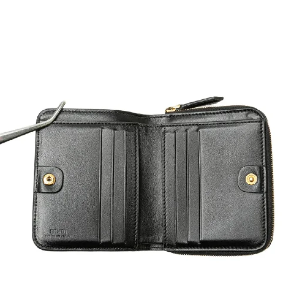 Fendi Vintage Pre-owned Leather wallets Black Dames