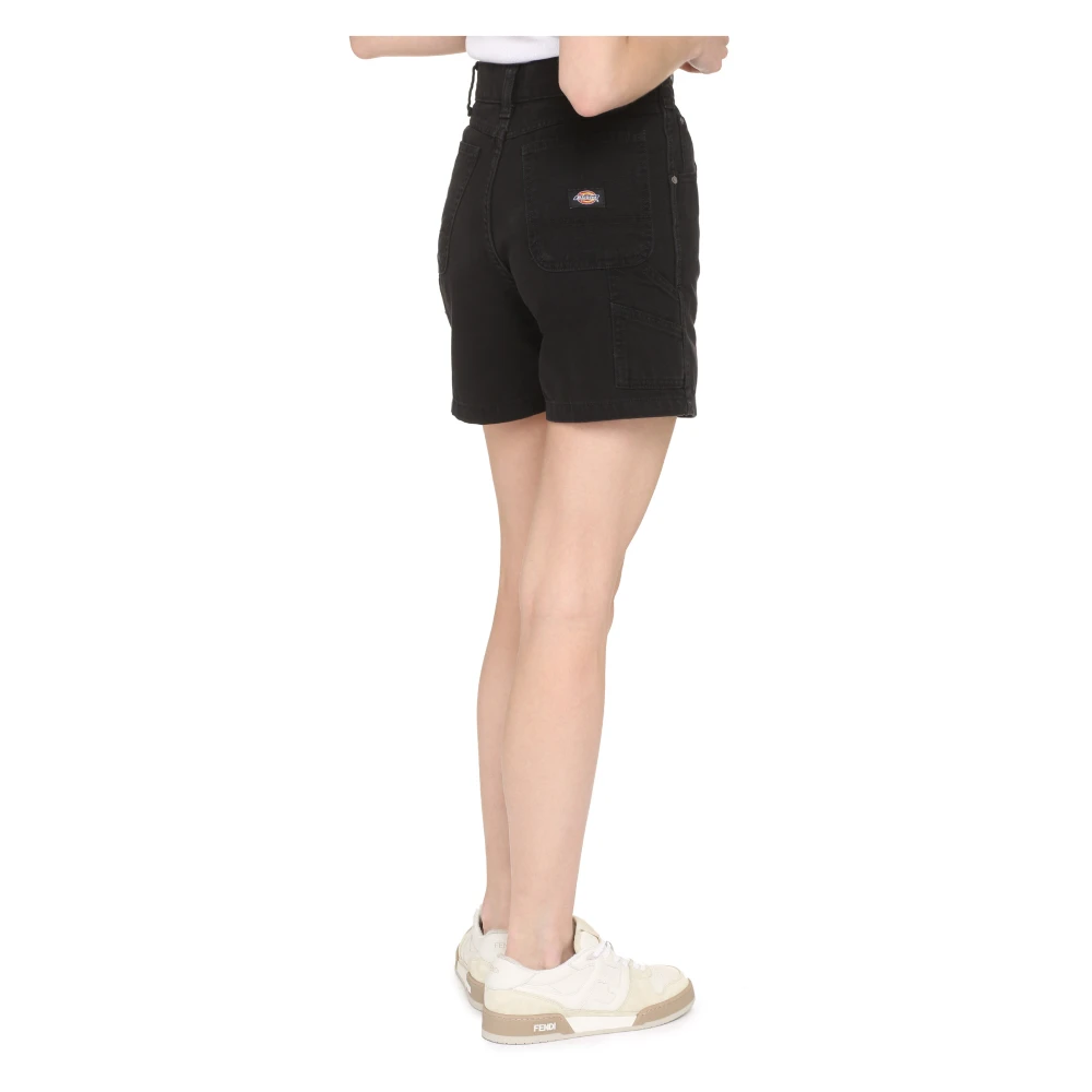 Dickies Cargo Katoenen Shorts Multi-Zakken Nieten Black Dames