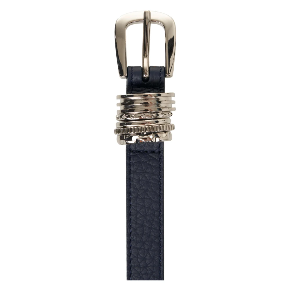 Orciani Blauw Korrelig Leren Riem Accessoires Blue Dames