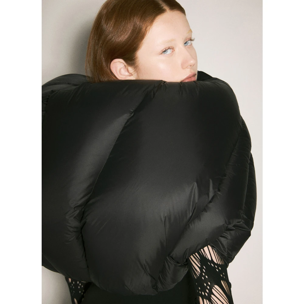 Rick Owens Gewatteerd Vest met Sjaalkraag Black Dames