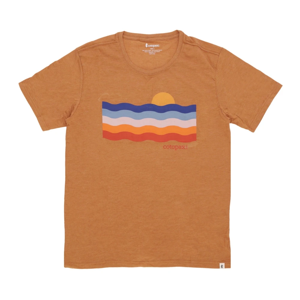 Cotopaxi Disco Wave Tee Saddle T-Shirt Brown Heren