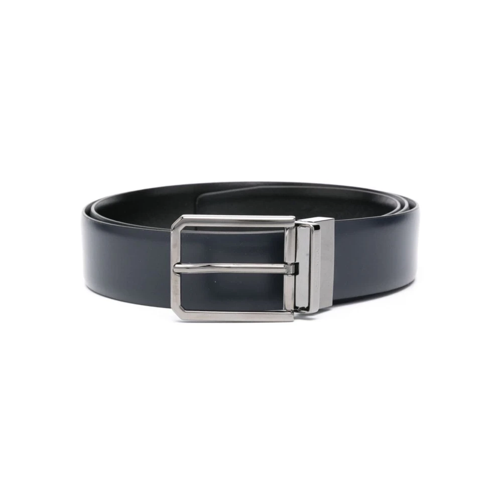 Santoni Men's Blue Regular Belt - Belts - 120 Cm - Accessories