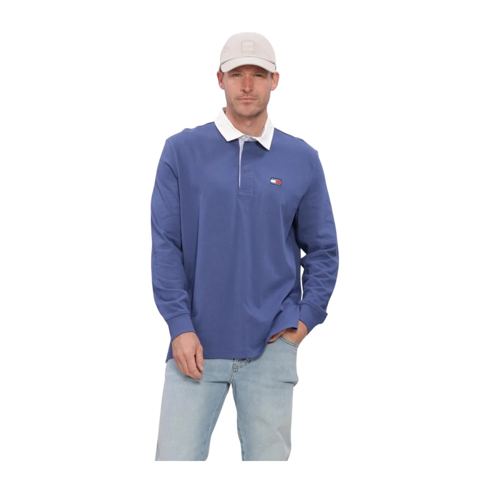 Tommy Jeans - Herren - Rugbyshirt - L - Rauchblau - Bild 3