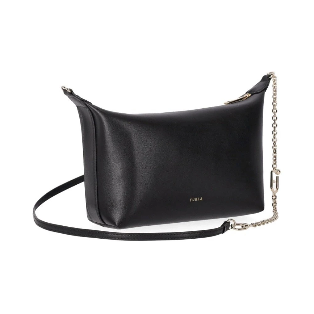 Furla Elegante Zwarte Mini Schoudertas Black Dames