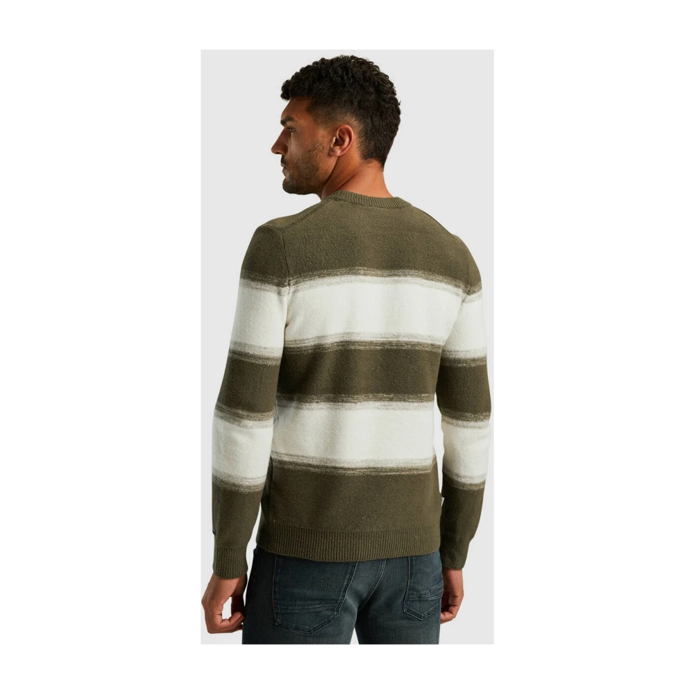 Cast Iron Katoenmix Crewneck Pullover Green Heren