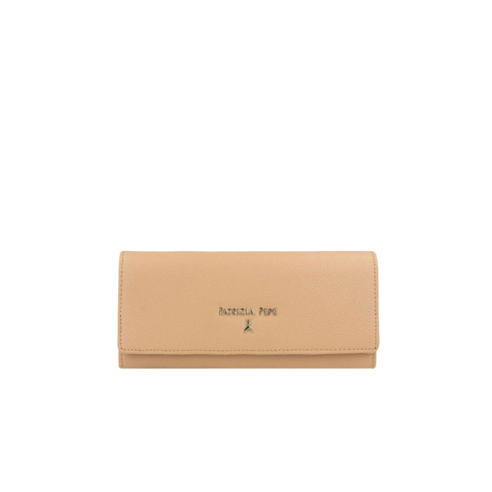 PATRIZIA PEPE Beige Leren Portemonnee Cq0215 L001 B524 Beige Dames