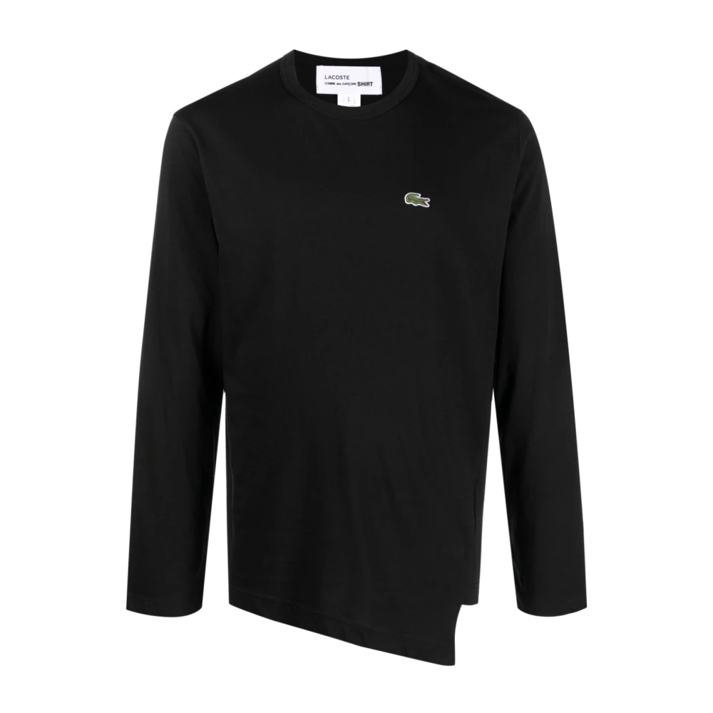 Comme des Garçons Zwart Logo T-Shirt met Lange Mouwen Black Heren