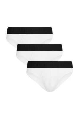 Tripack Slip Vita Bassa Tricolor i kammad bomull