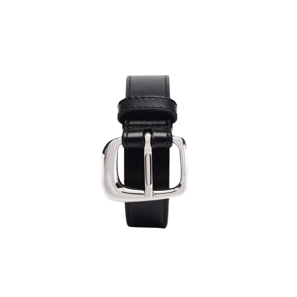 Jacquemus Ovalo Riem Zwart Leer Italië Black Dames