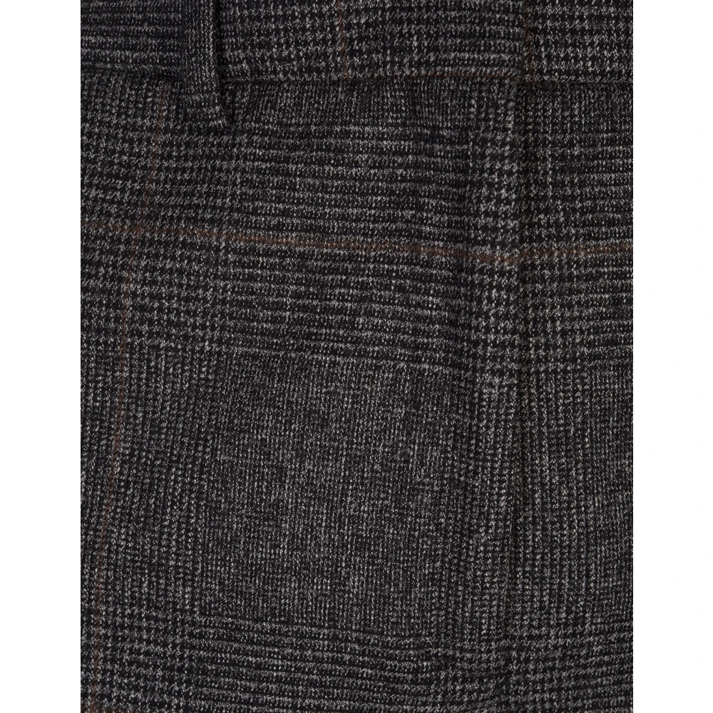 Incotex Grijze wollen broek Prince of Wales Gray Dames