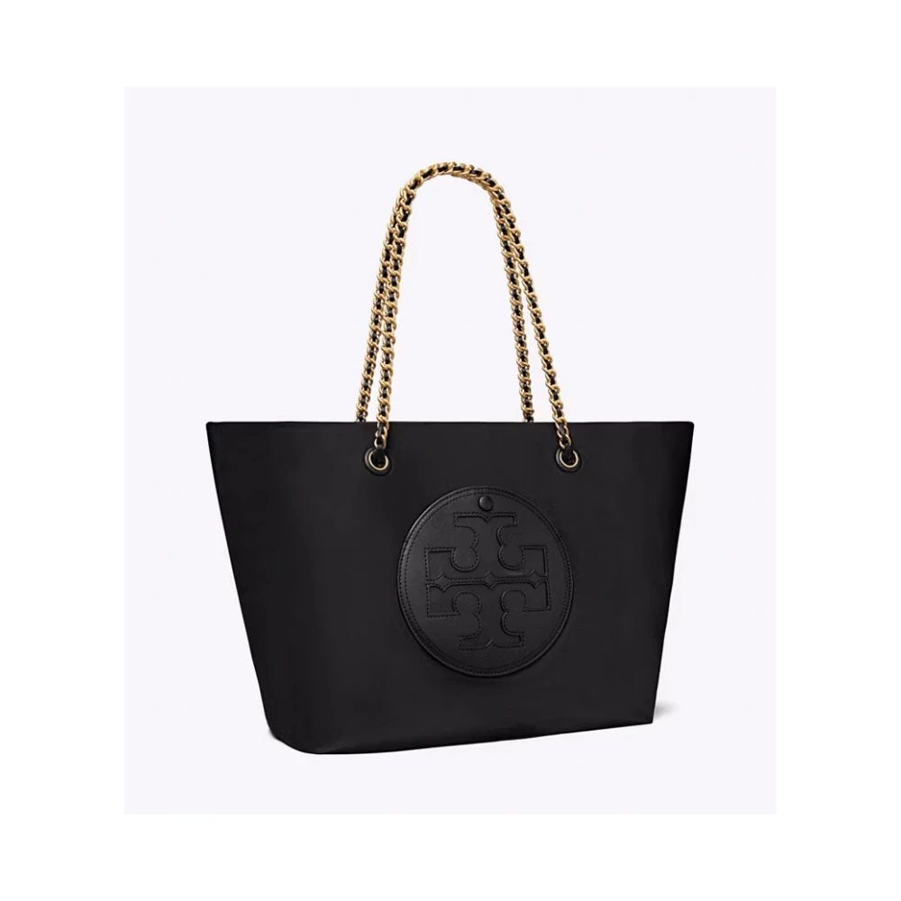 TORY BURCH Zwarte Chain Tote Tas Stijlvol Black Dames