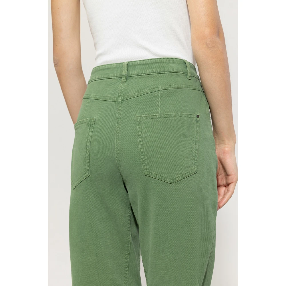 LUISA CERANO Authentieke Looseleg Denim Broek Green Dames