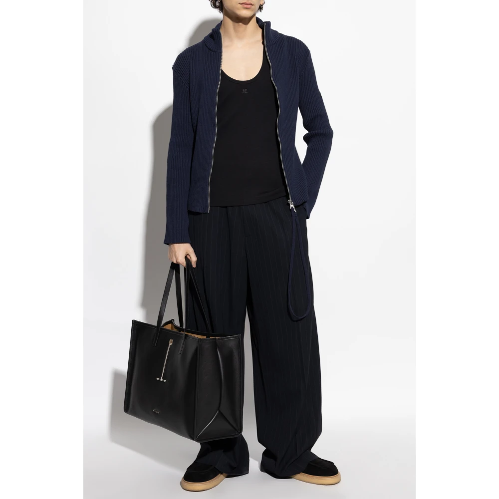 Courrèges Vest met rits Blue Heren