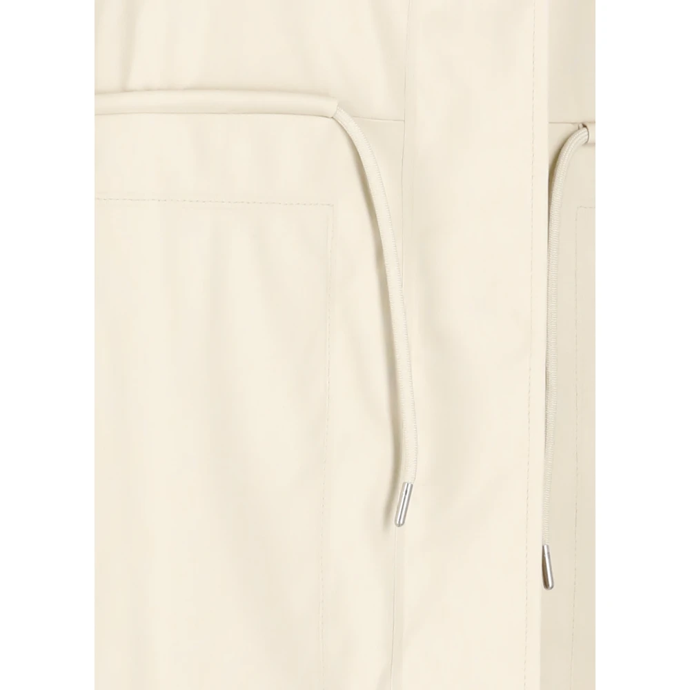 Rains Beige regenjas met capuchon en trekkoorden Beige Dames
