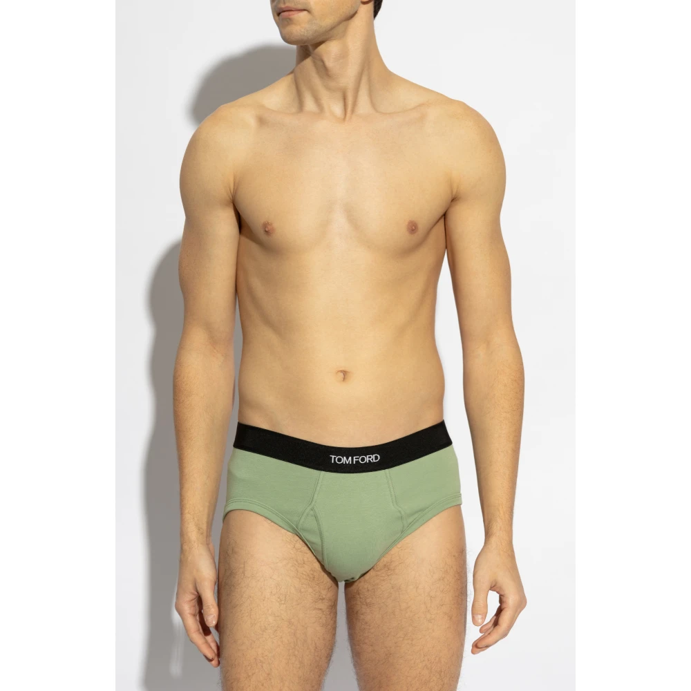 Tom Ford Katoenen slips Green Heren