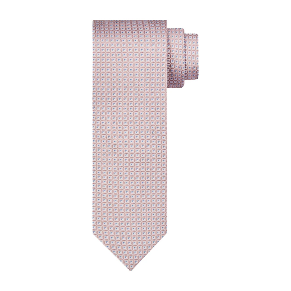 Profuomo Zijden Geweven Roze Stropdas Pink Heren