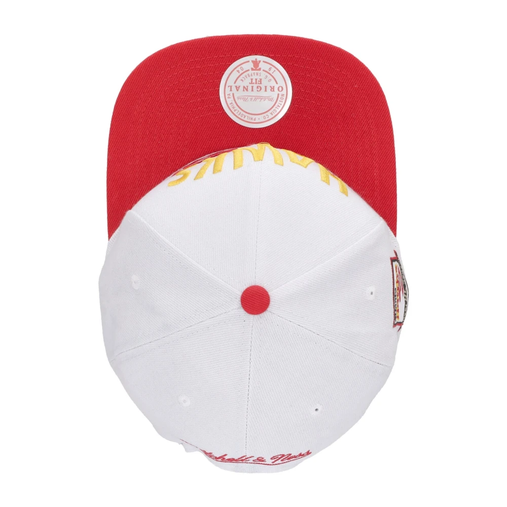 Mitchell & Ness Atlanta Hawks Platte Klep Snapback Pet White Heren