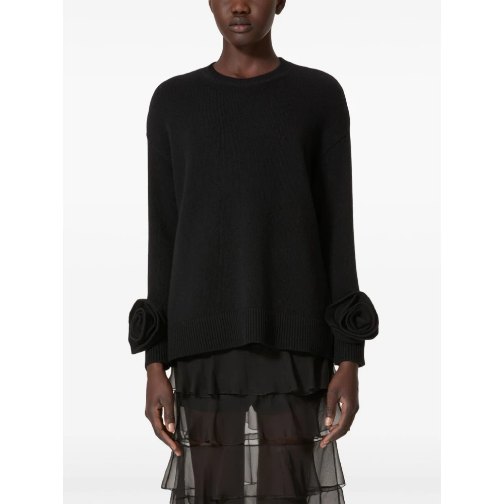 Valentino Garavani Zwarte Sweatshirt Damesmode Aw24 Black Dames