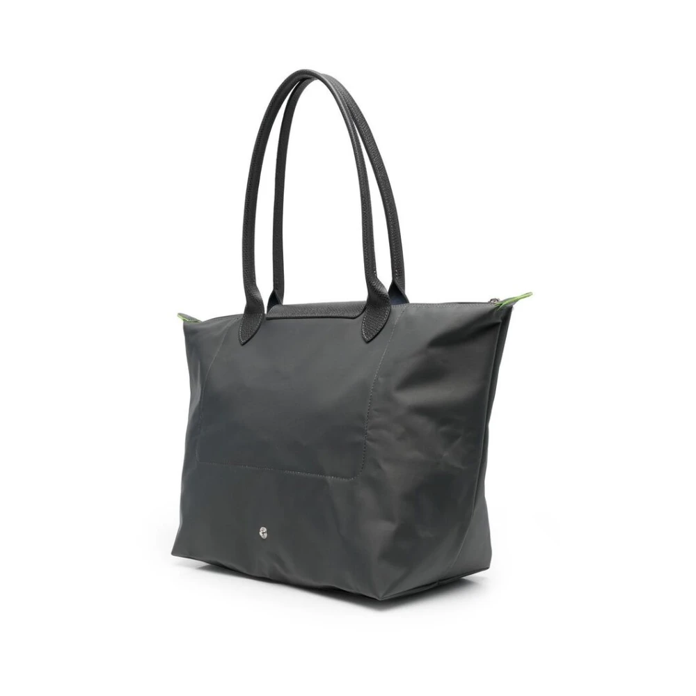 Longchamp Antracietgrijze Canvas Schoudertas Gray Dames