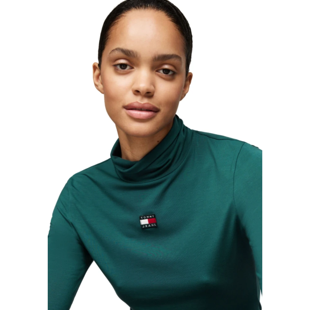 Tommy Hilfiger Blauwe Trui Slim Fit Lange Mouw Blue Dames