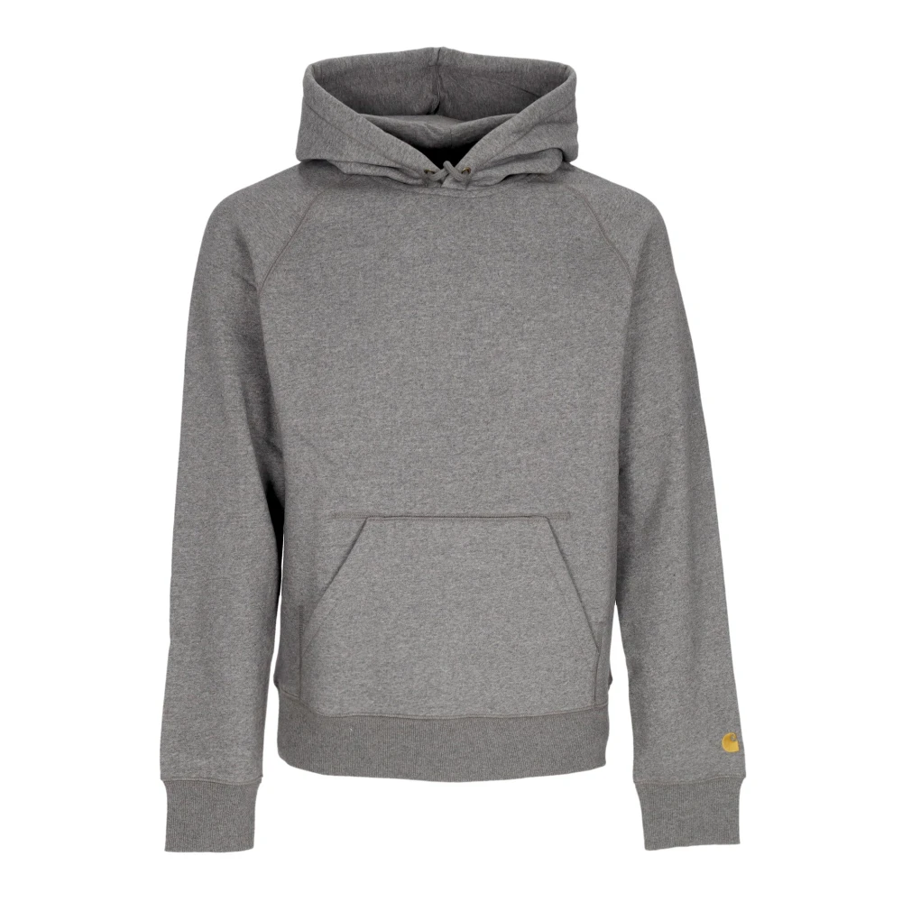 Carhartt WIP Donkergrijze hoodie met gouden accenten Gray Heren