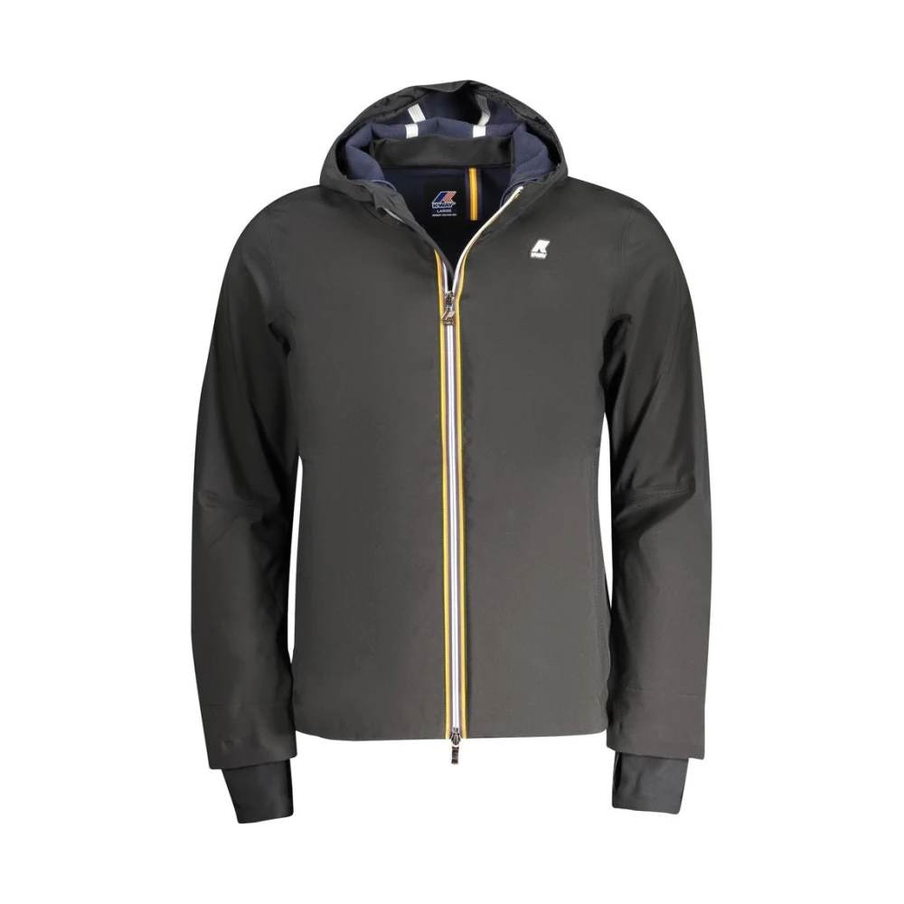 K-Way Uomo Nero - Giacca Con Cappuccio Nera - Jackets - M
