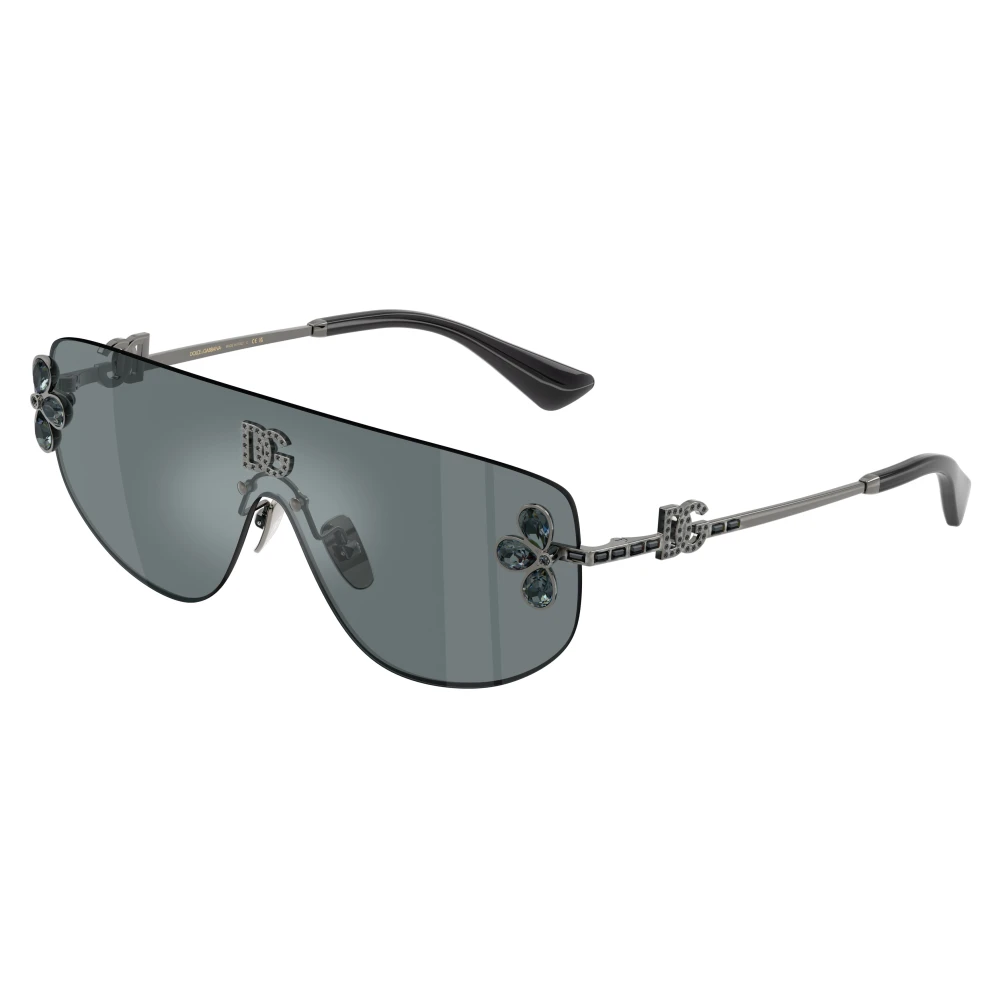 Dolce & Gabbana Grey Dg2333b 12866G Woman Sunglasses Metal Squared Mirror - Image 2