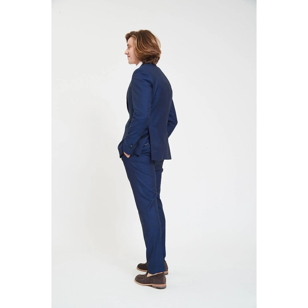 Luigi Bianchi Mantova Elegante Jurk Blue Heren