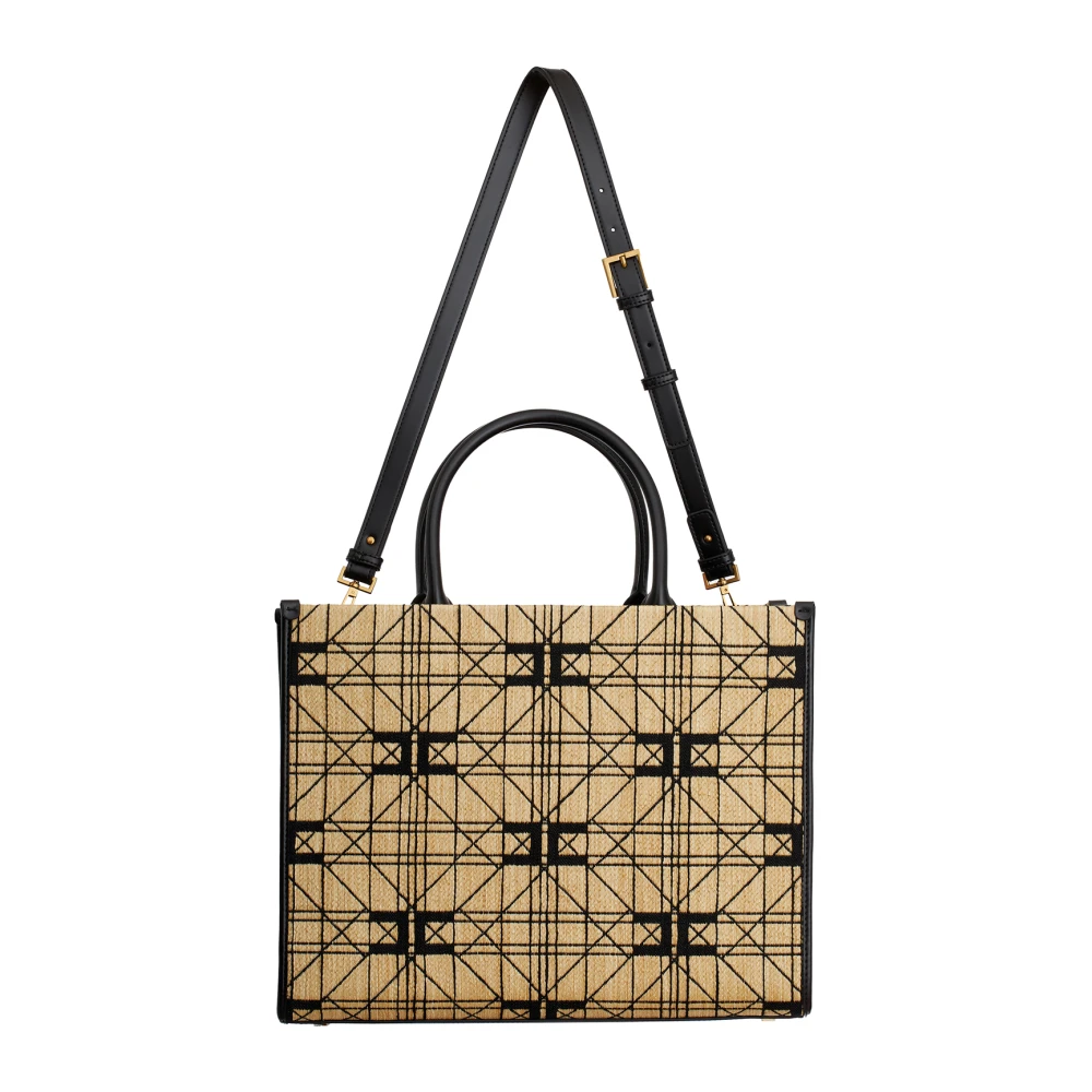 Elisabetta Franchi Rafia Shopper Tas Multicolor Dames