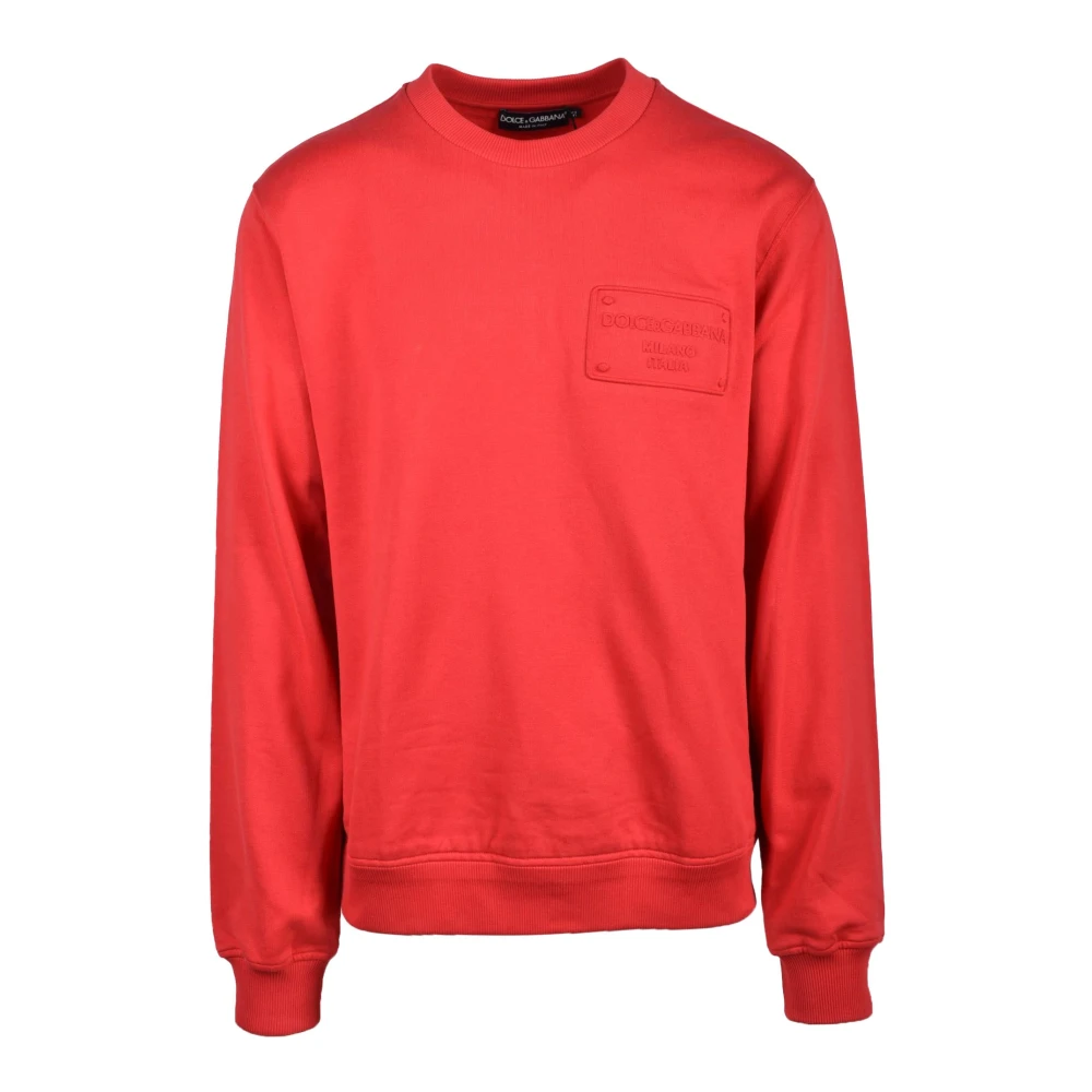 Dolce & Gabbana Katoenen Gebreide Trui Red Heren