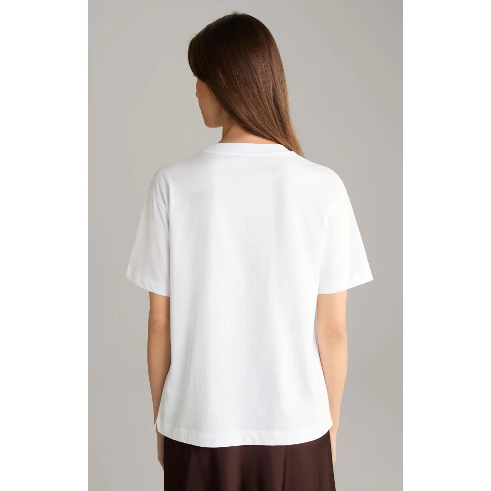 Joop! Dames Kristal Logo T-shirt White Unisex