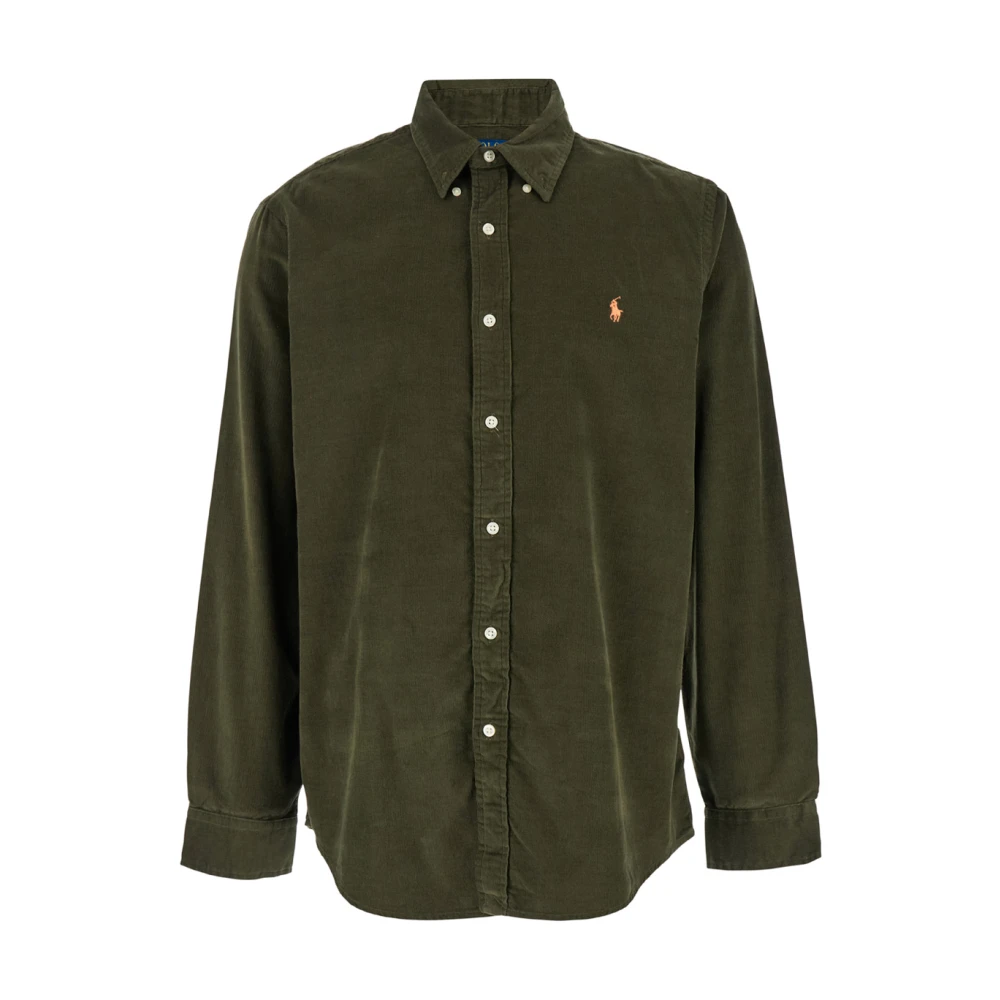Polo Ralph Lauren Groene Corduroi Button Down Overhemden Green Heren