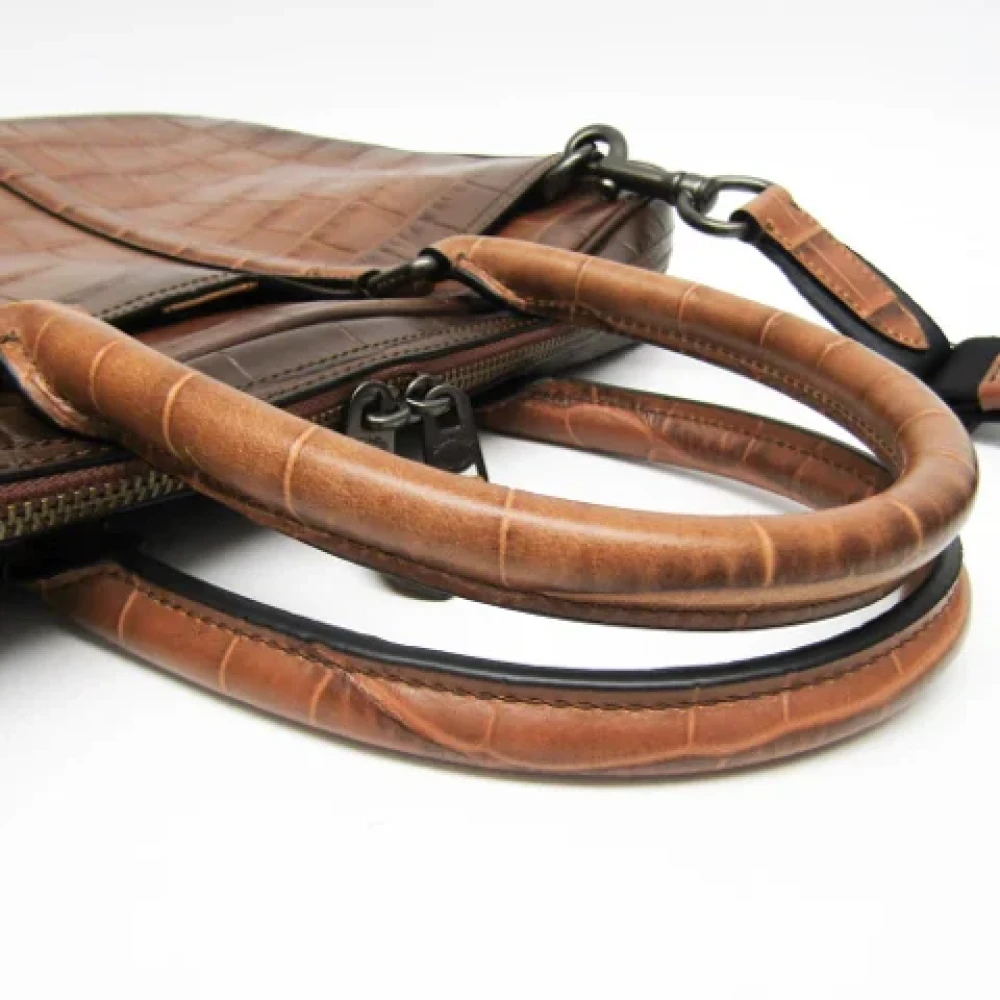 Coach Pre-owned Leather handbags Brown Dames